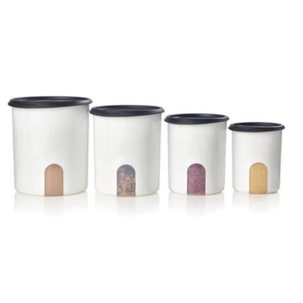 Tupperware One Touch Reminder Canister Set - NEW
